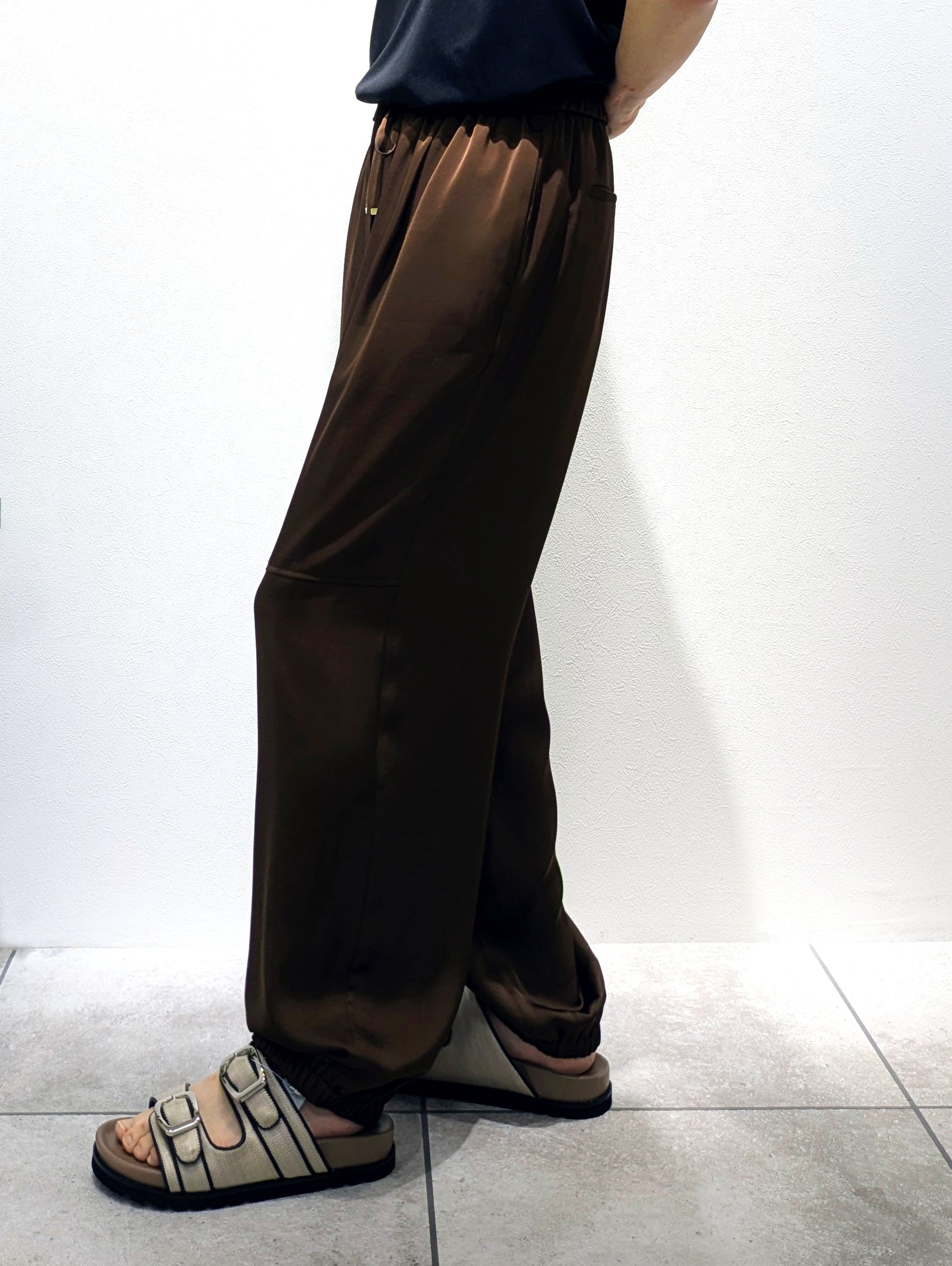 Soft satin jogger pants