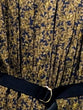 Flower Print Micro Dechin Gathered Dress