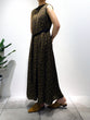 Flower Print Micro Dechin Gathered Dress
