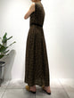 Flower Print Micro Dechin Gathered Dress