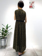 Flower Print Micro Dechin Gathered Dress