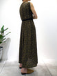 Flower Print Micro Dechin Gathered Dress