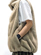 Stand Collar Eco Fur Gilet