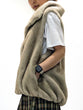 Stand Collar Eco Fur Gilet