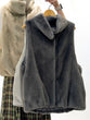 Stand Collar Eco Fur Gilet