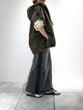 Hooded eco-fur jacket