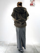 Hooded eco-fur jacket
