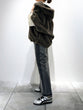 Hooded eco-fur jacket