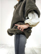 Hooded eco-fur jacket