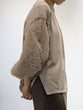 Jacquard Sleeve Pullover
