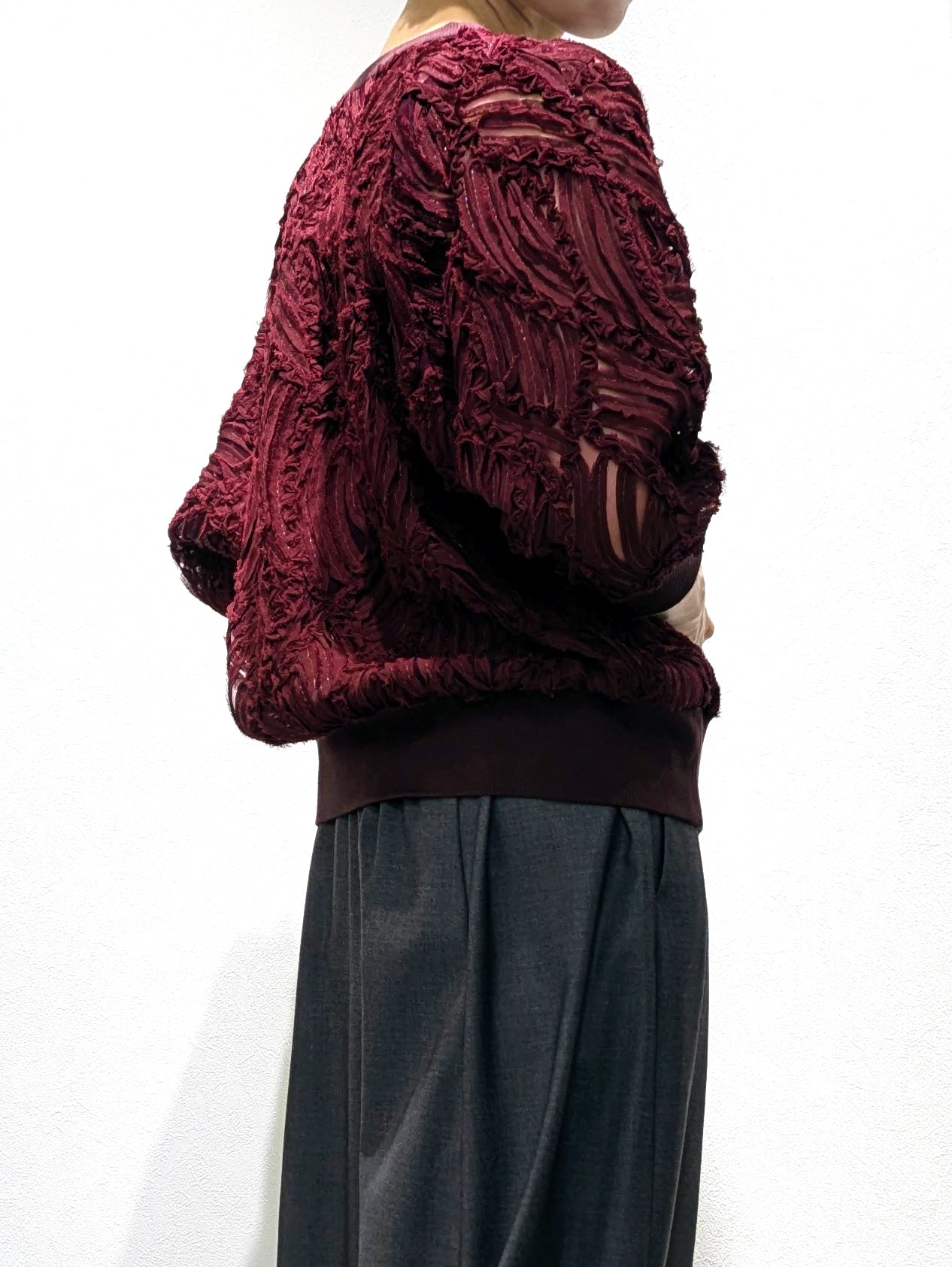 Tulle lace pullover