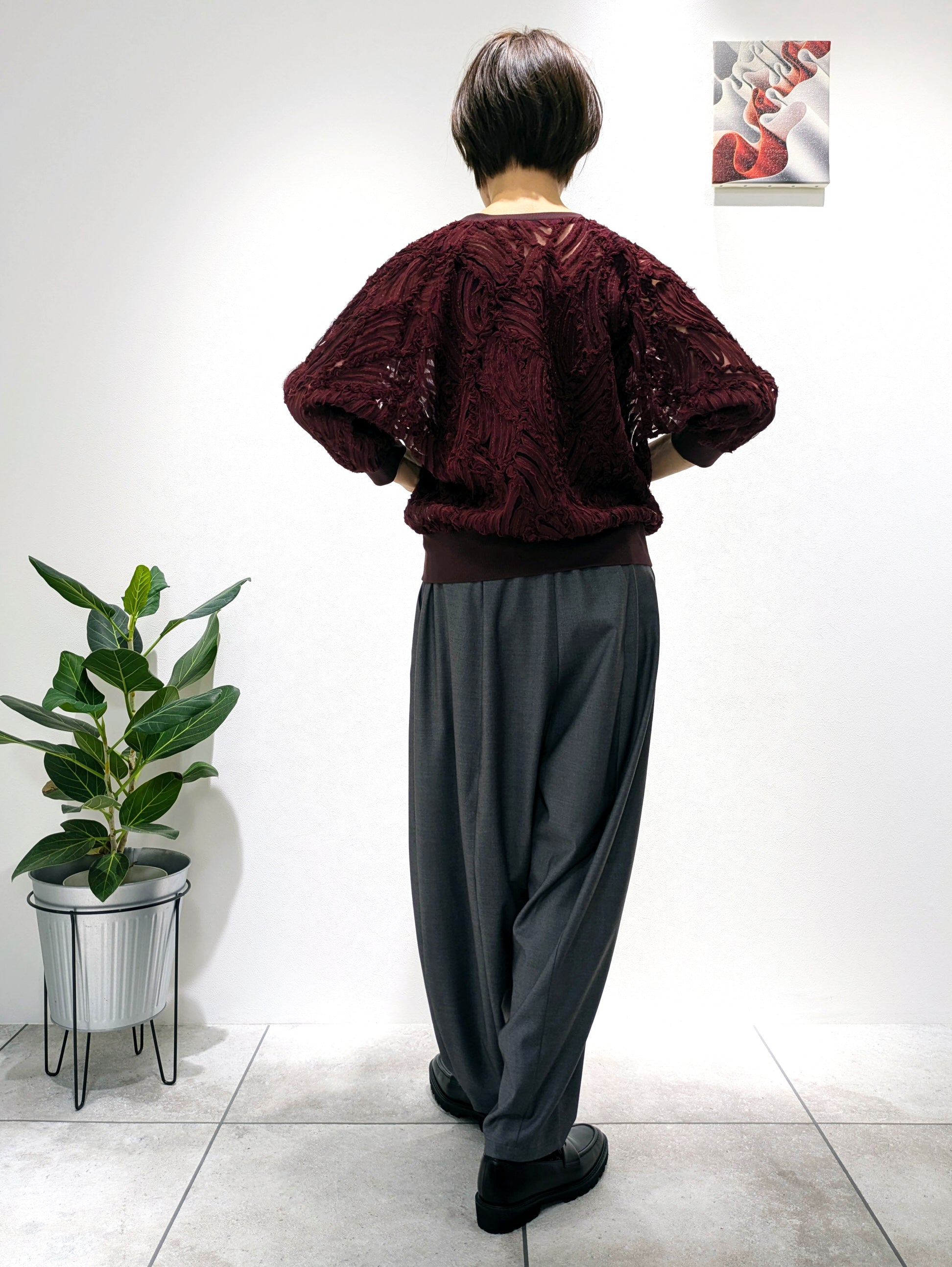 Tulle lace pullover