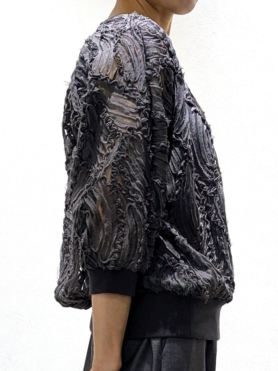 Tulle lace pullover