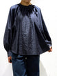 Tie ribbon gathered blouse