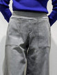 Gray denim baker pants