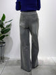 Gray denim baker pants