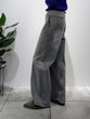 Gray denim baker pants