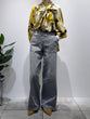 Gray denim baker pants