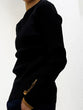 Non-tingling crew neck rib knit