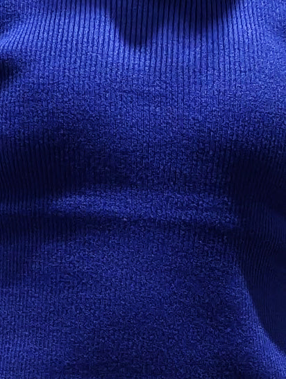 Non-tingling crew neck rib knit