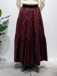 tiered taffeta skirt