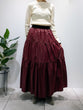 tiered taffeta skirt