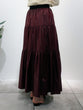 tiered taffeta skirt