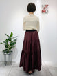 tiered taffeta skirt