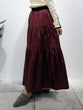 tiered taffeta skirt
