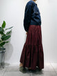 tiered taffeta skirt