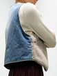 Fur x denim short vest