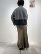 Sheer knit cardboard blouson