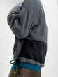 Sheer knit cardboard blouson