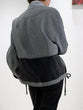 Sheer knit cardboard blouson