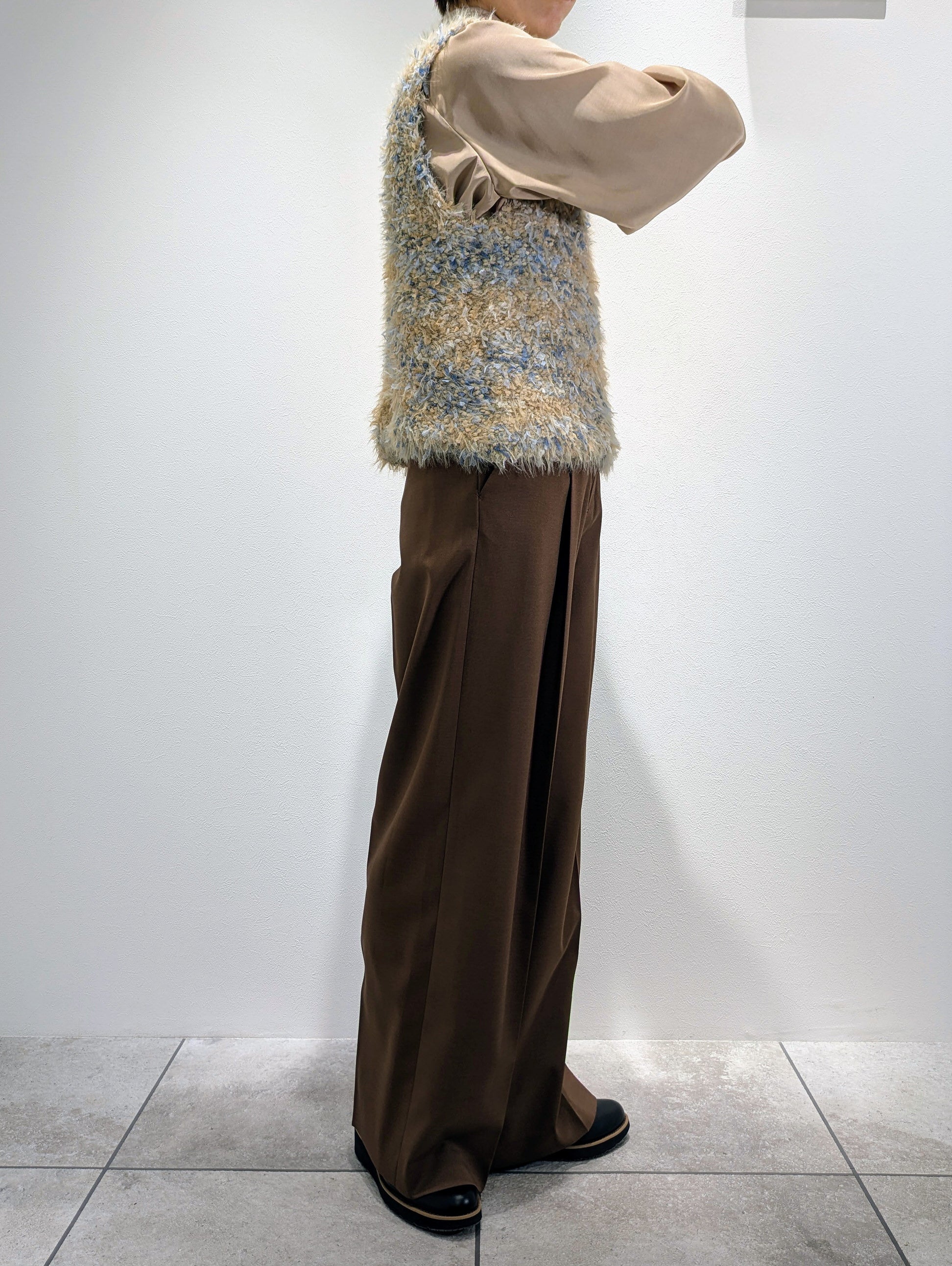 Feather tulle vest