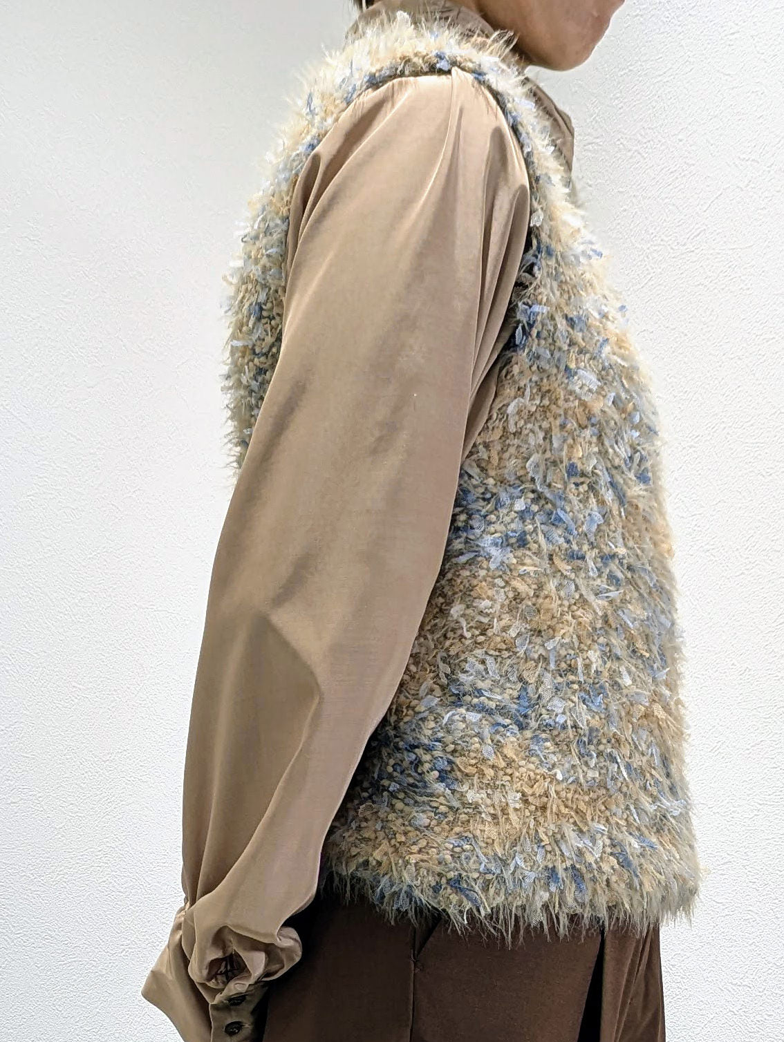 Feather tulle vest