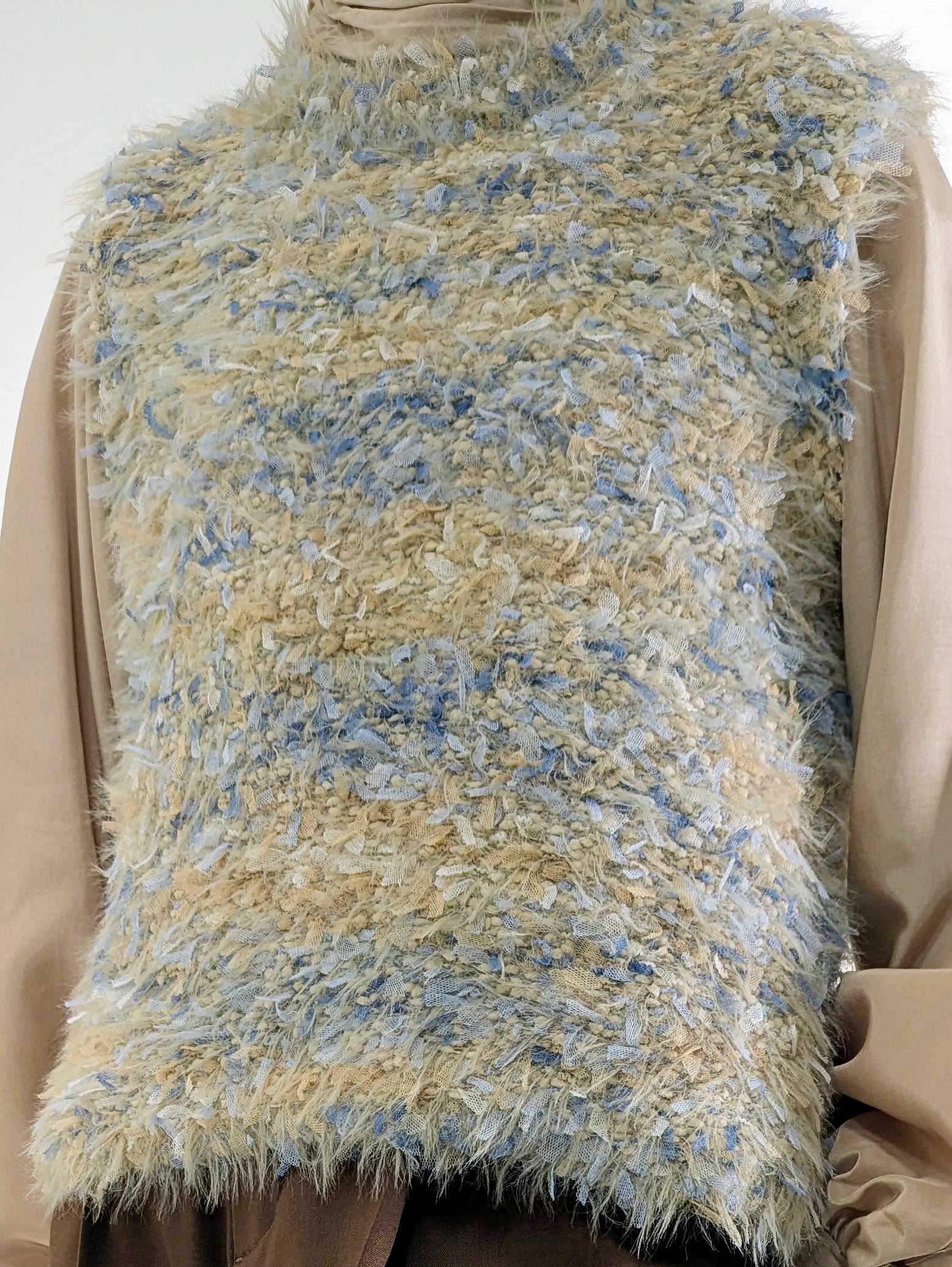 Feather tulle vest