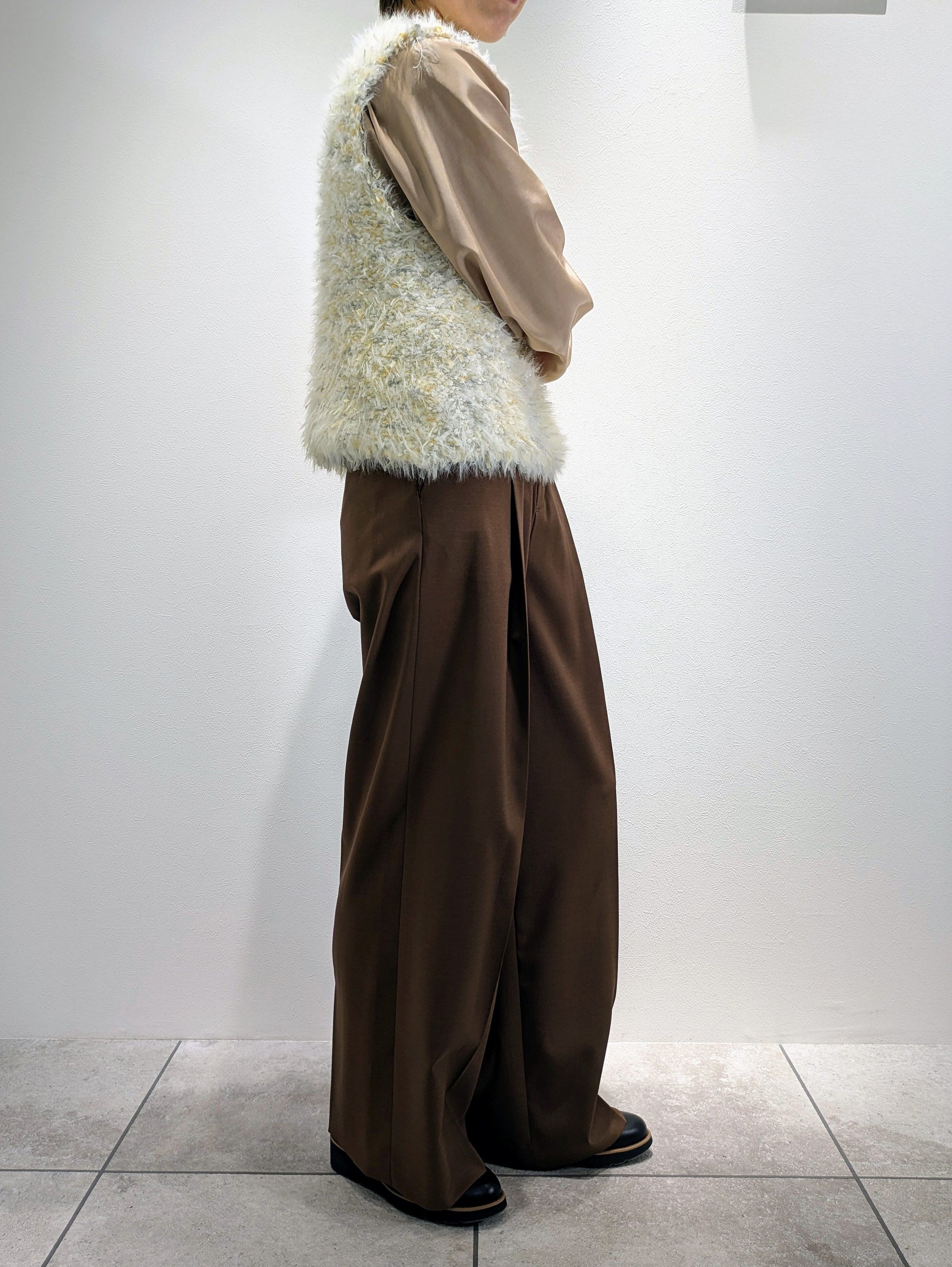 Feather tulle vest