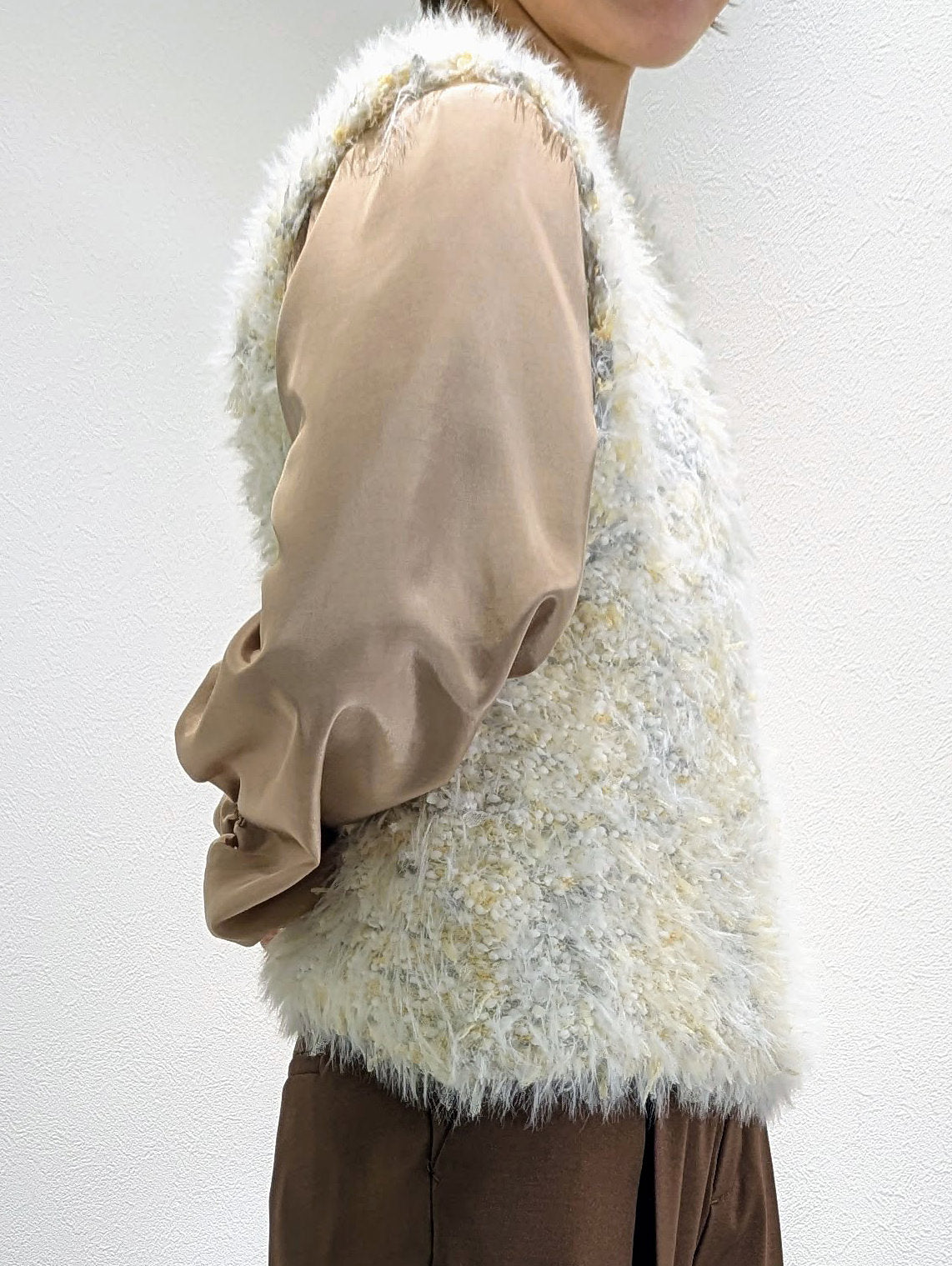 Feather tulle vest