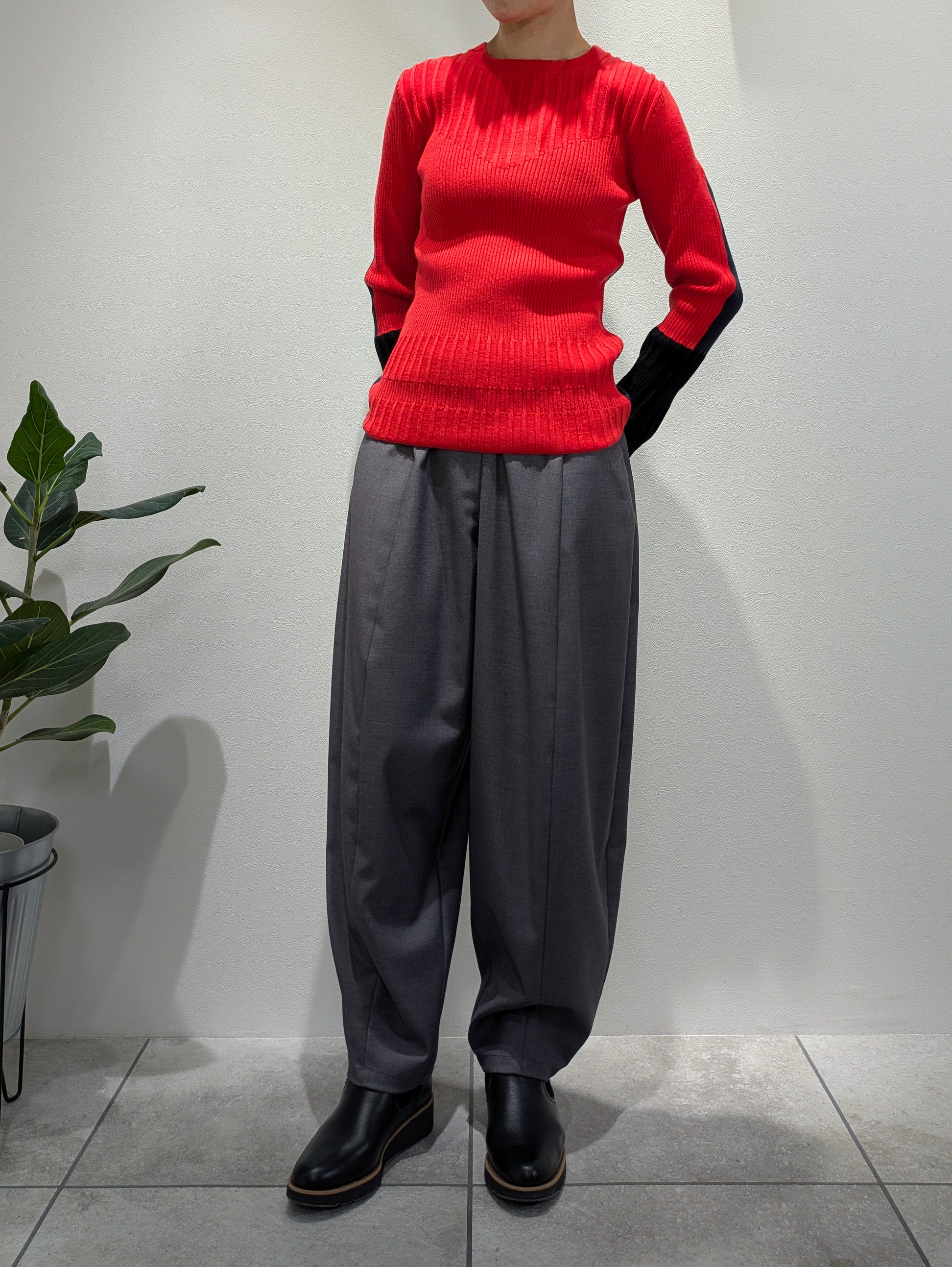 Color Block Rib Knit