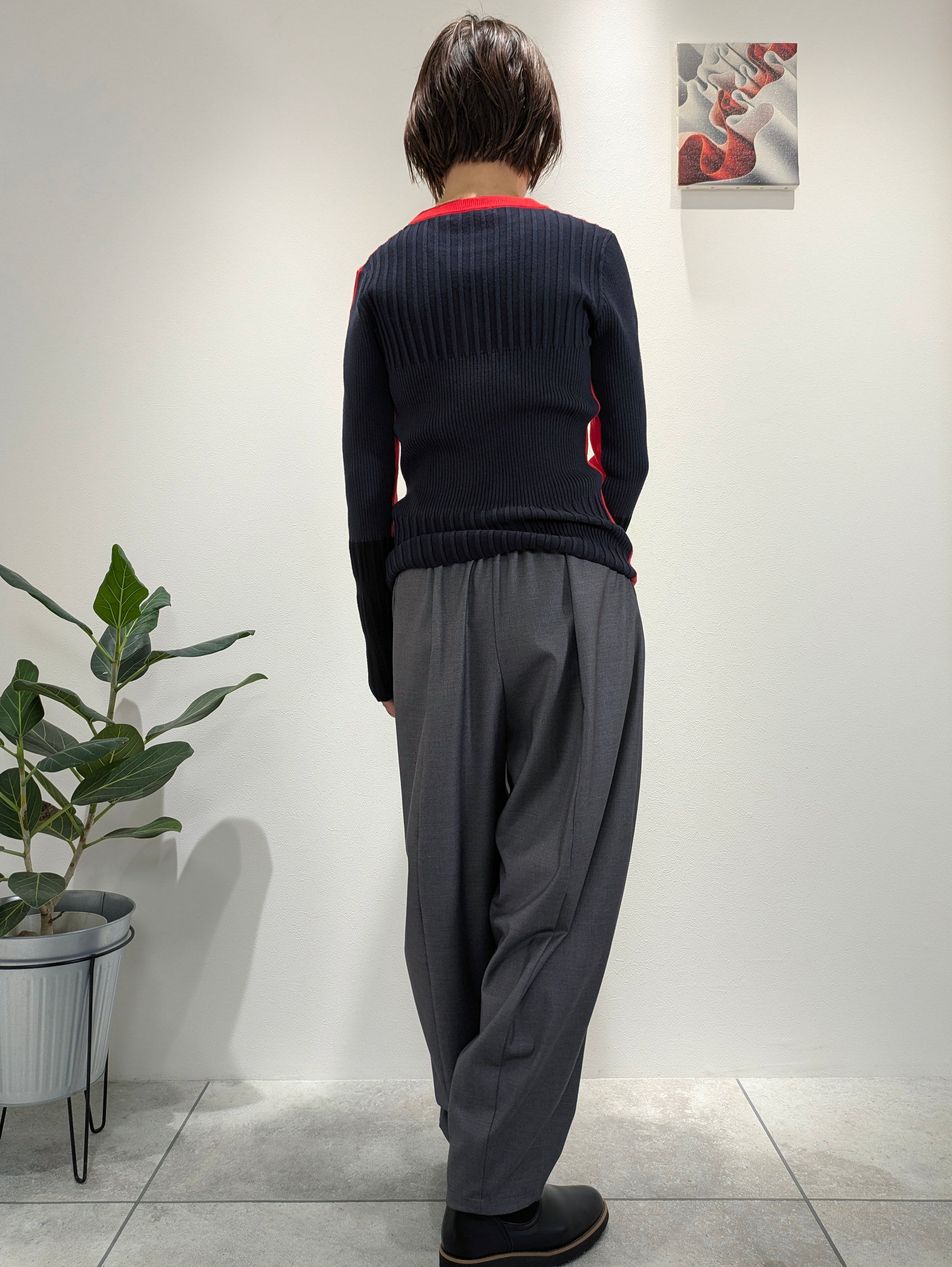 Color Block Rib Knit