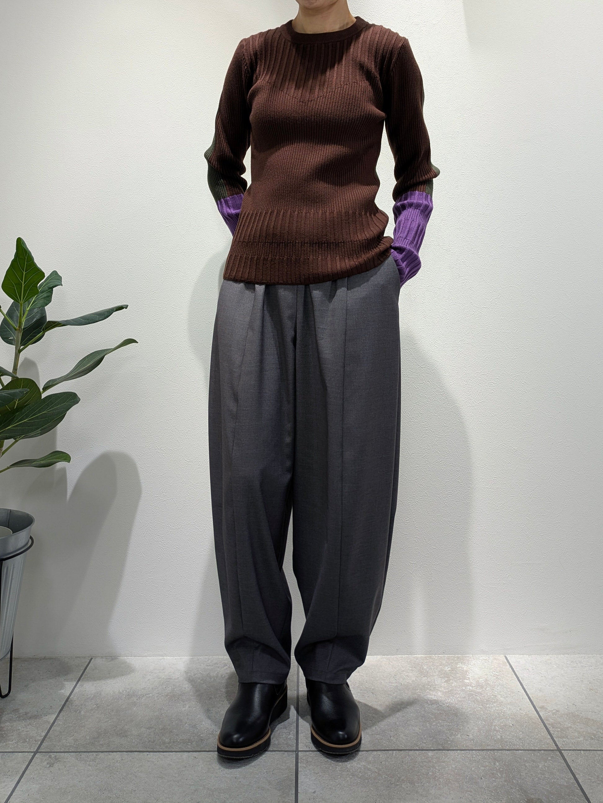 Color Block Rib Knit