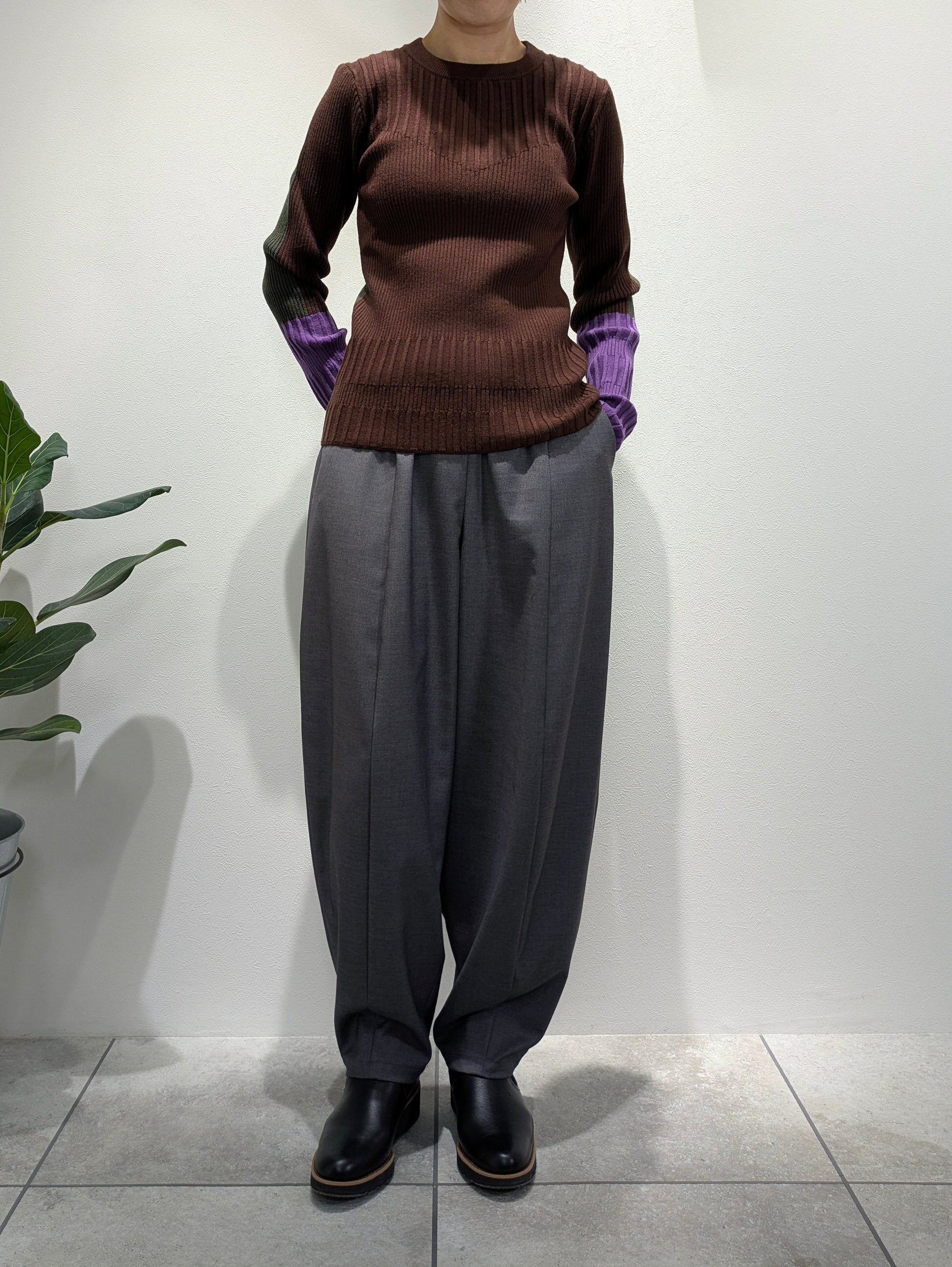 Color Block Rib Knit