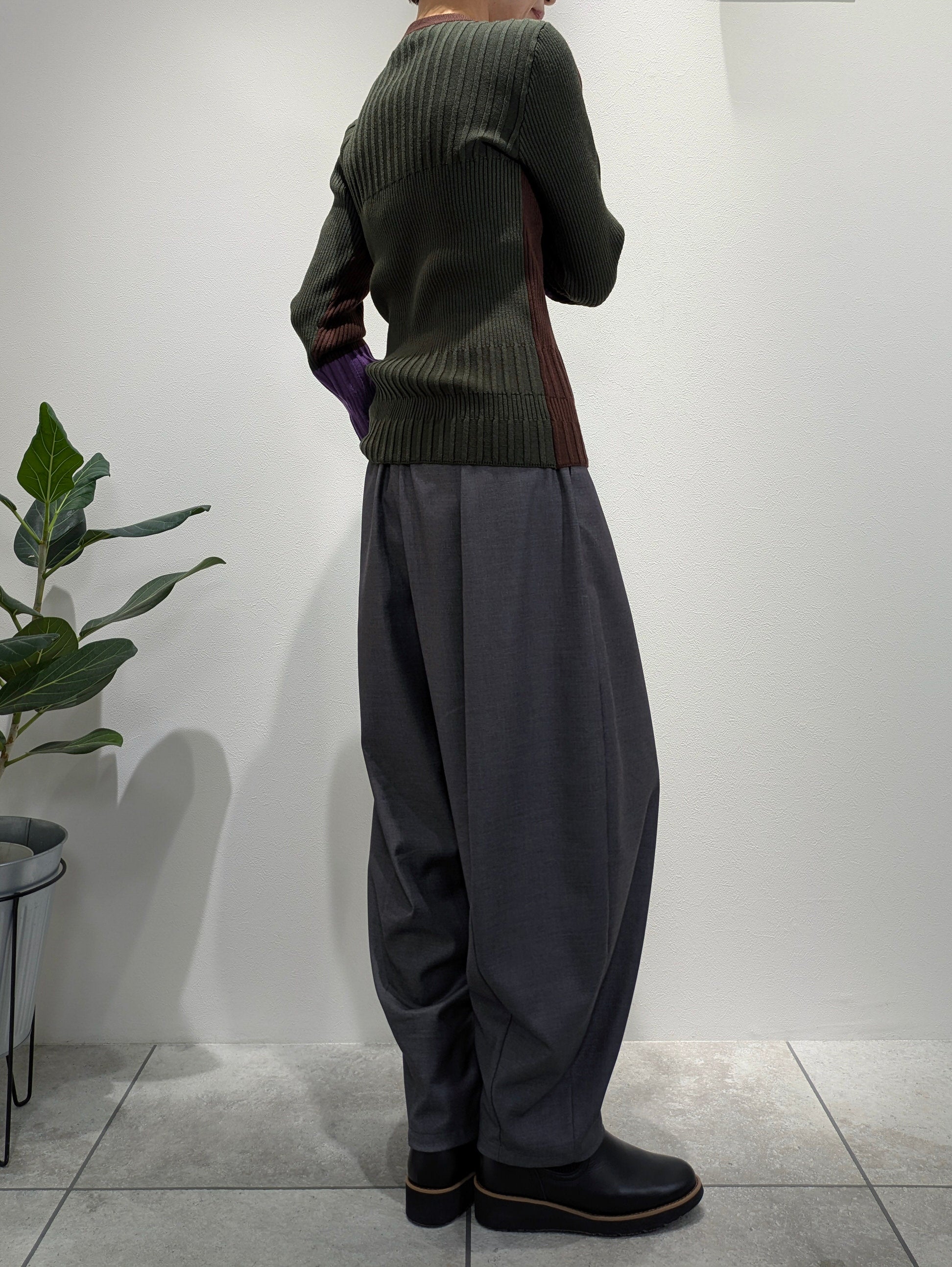 Color Block Rib Knit