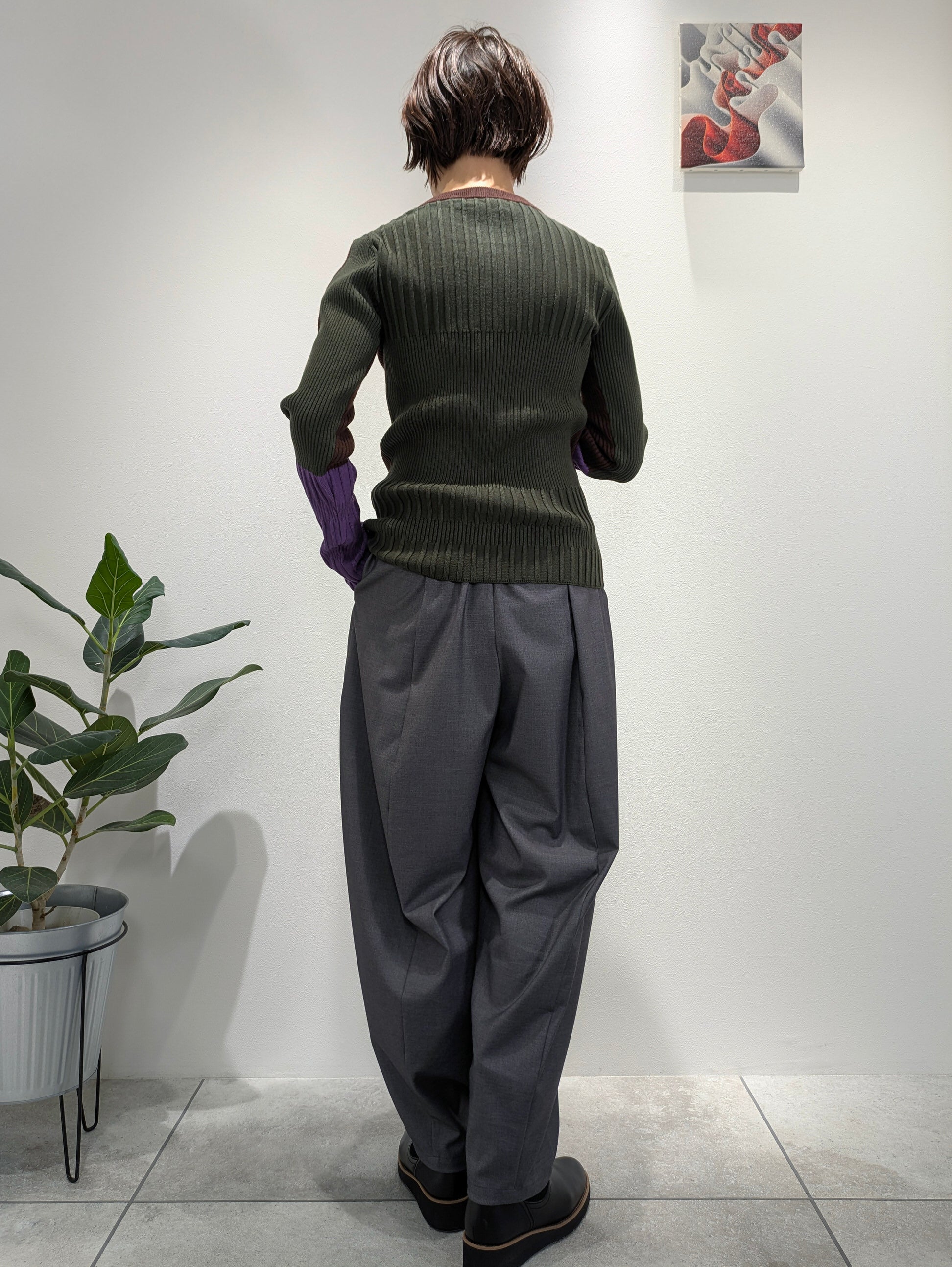 Color Block Rib Knit