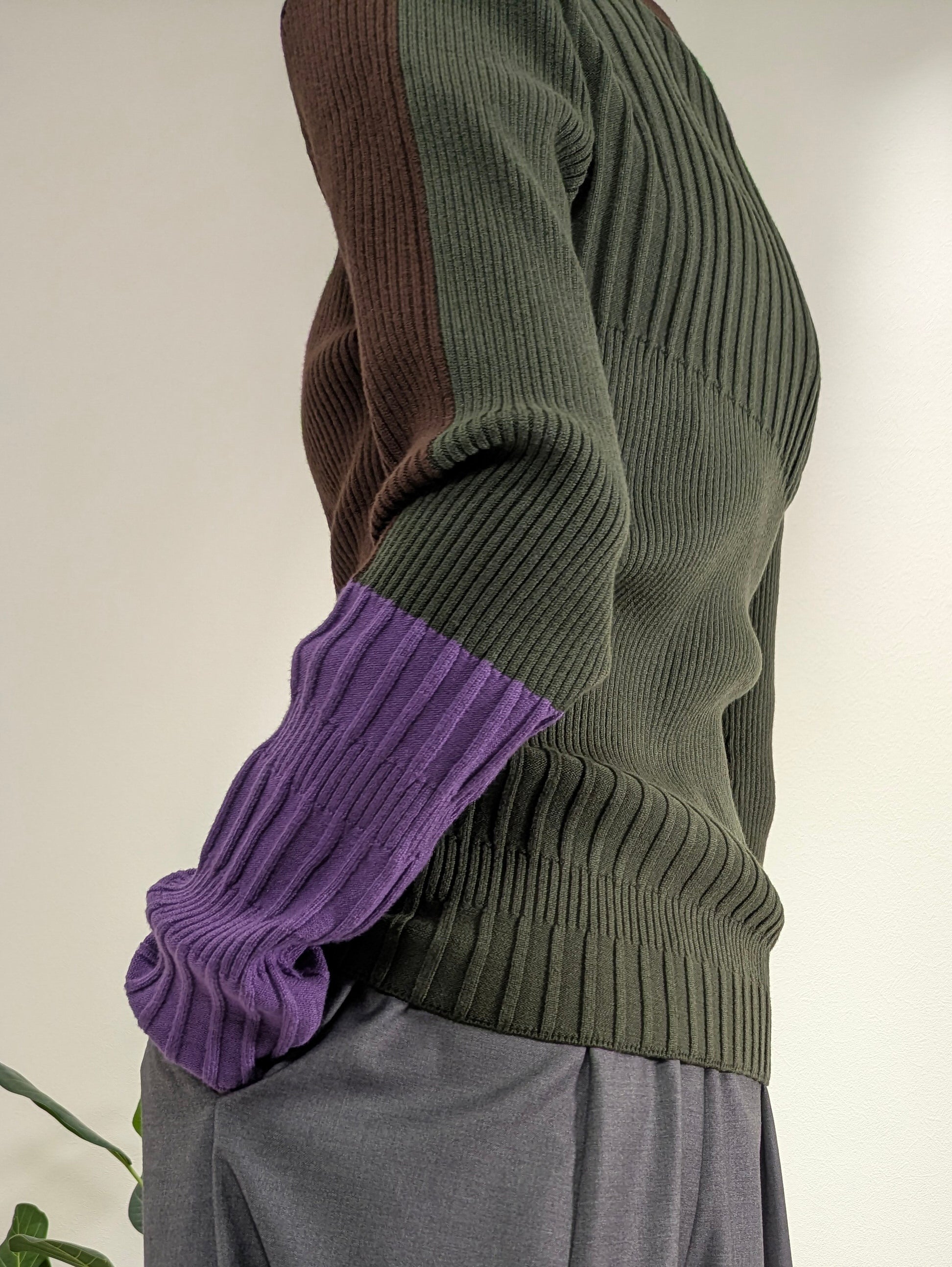 Color Block Rib Knit