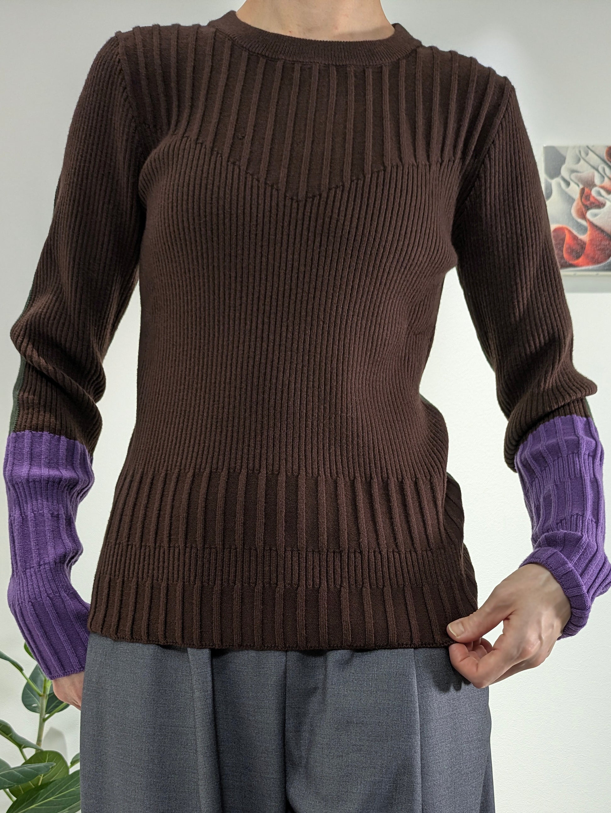 Color Block Rib Knit
