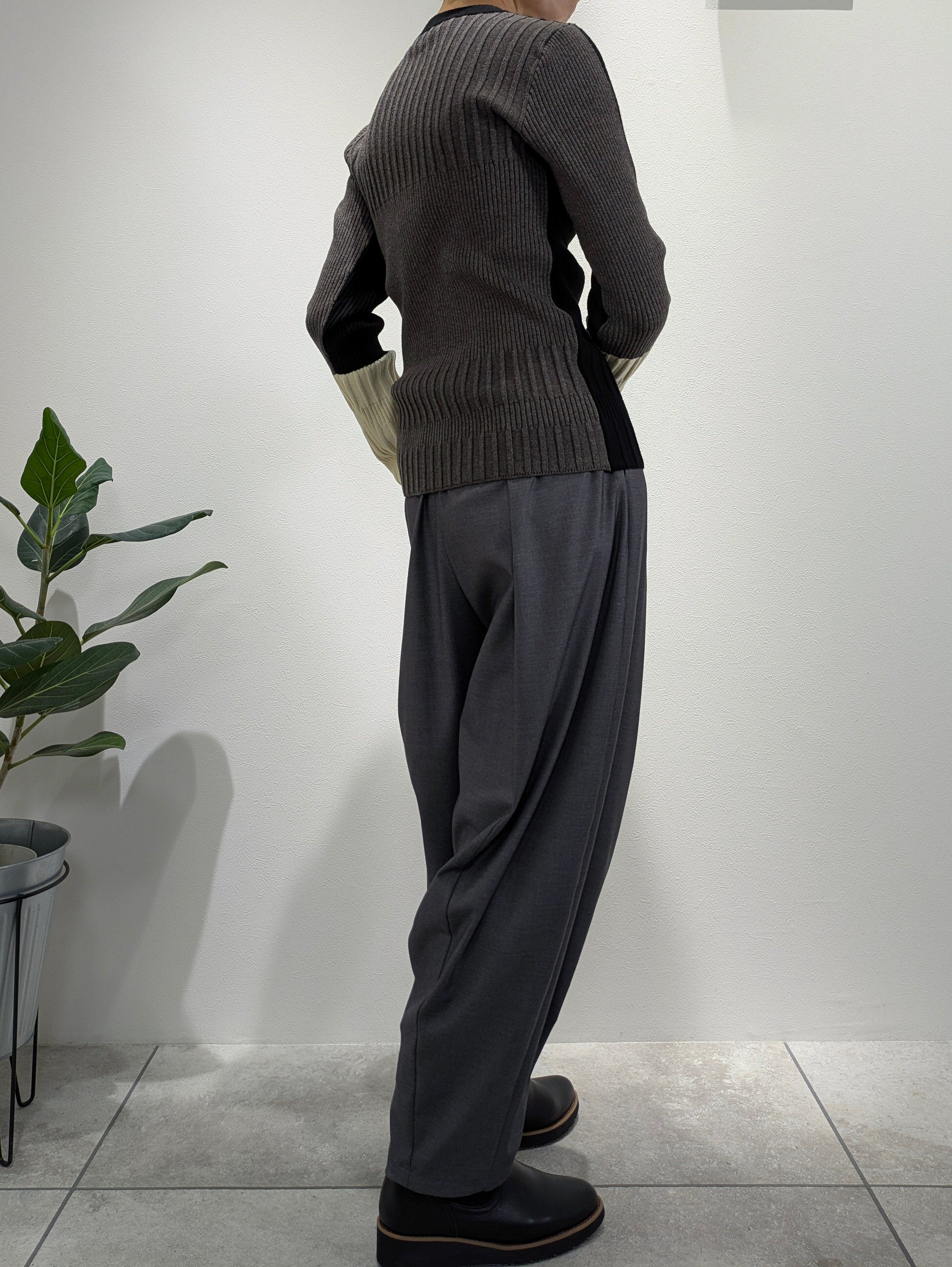 Color Block Rib Knit