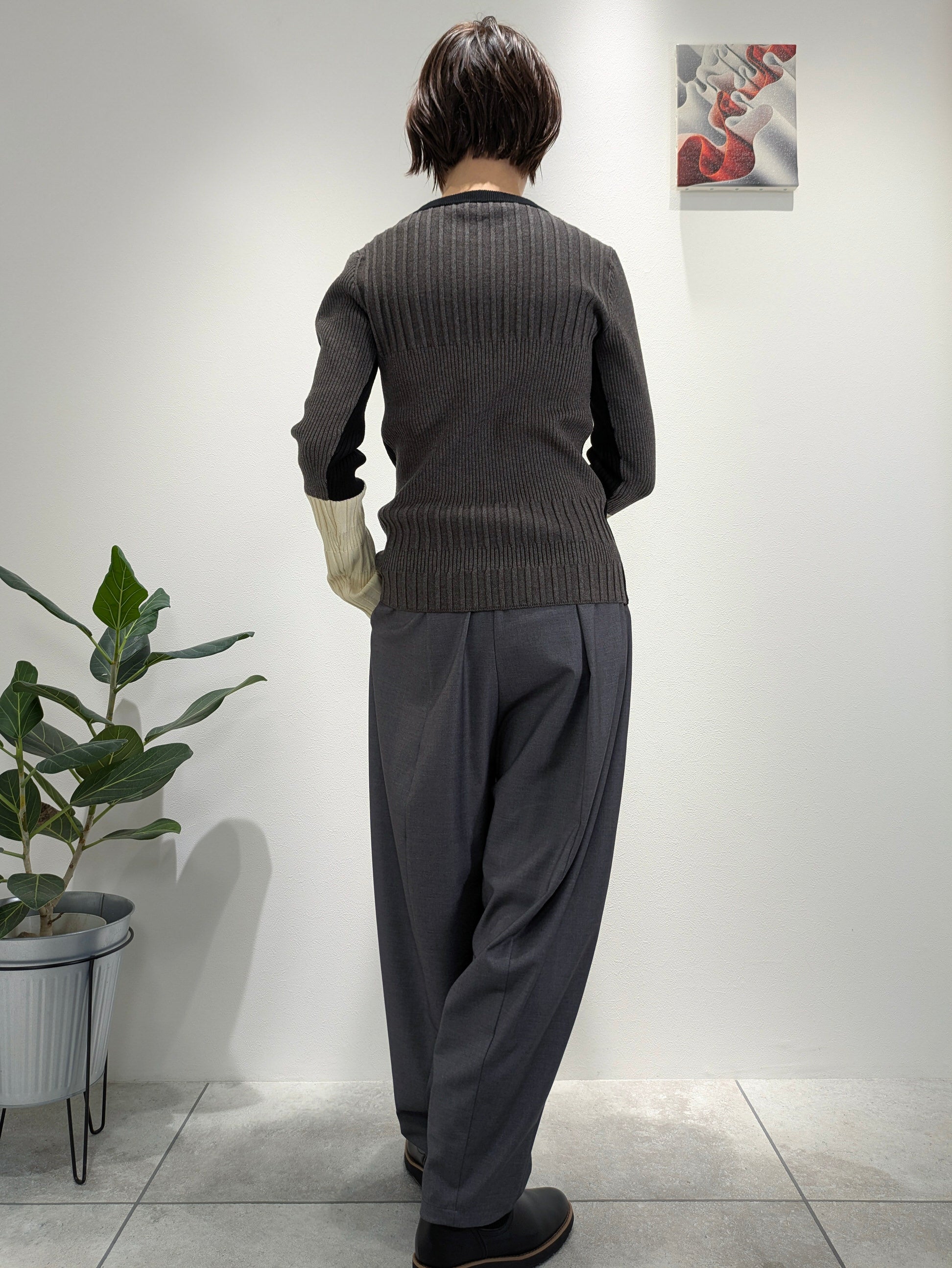 Color Block Rib Knit