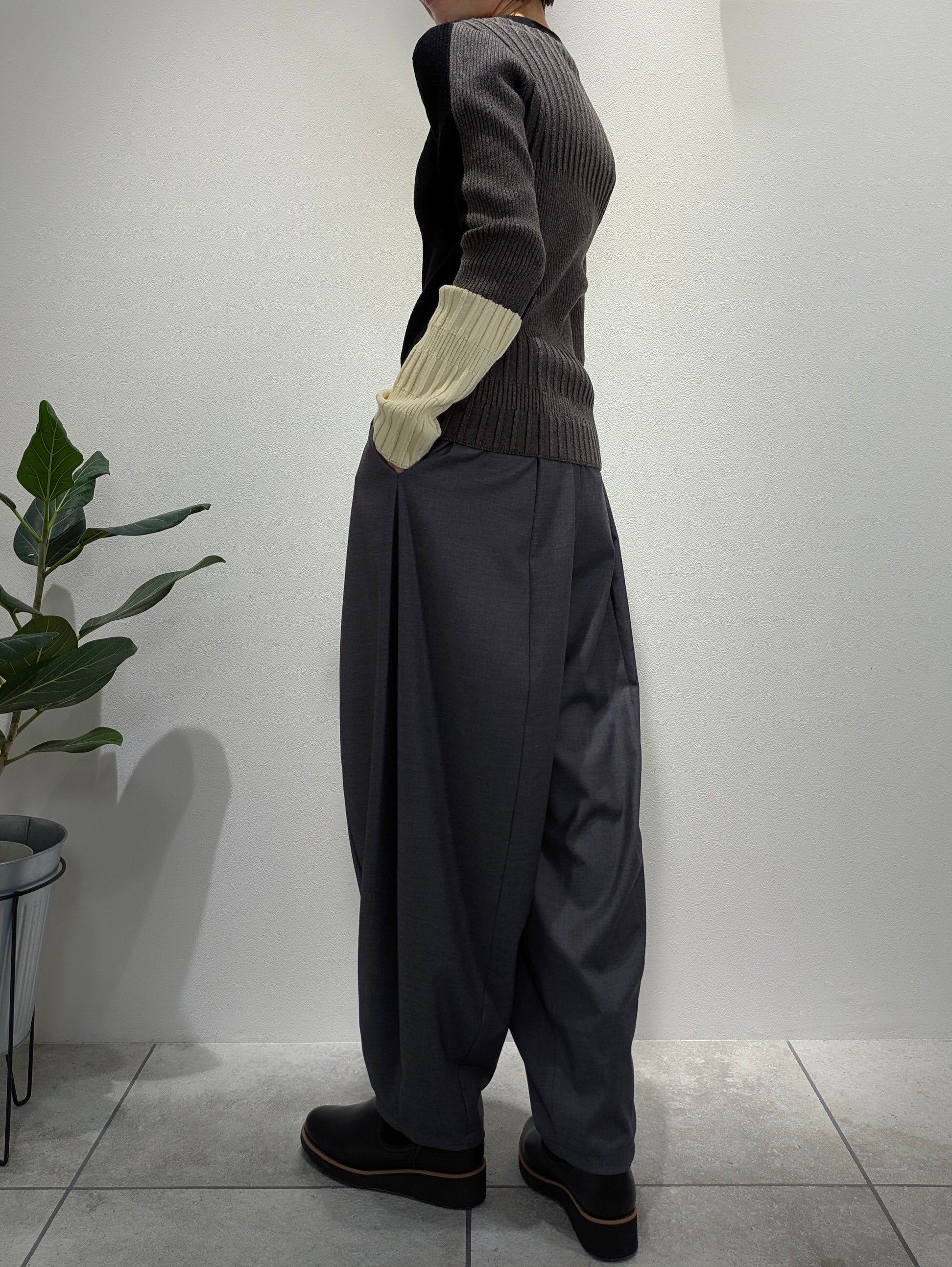 Color Block Rib Knit